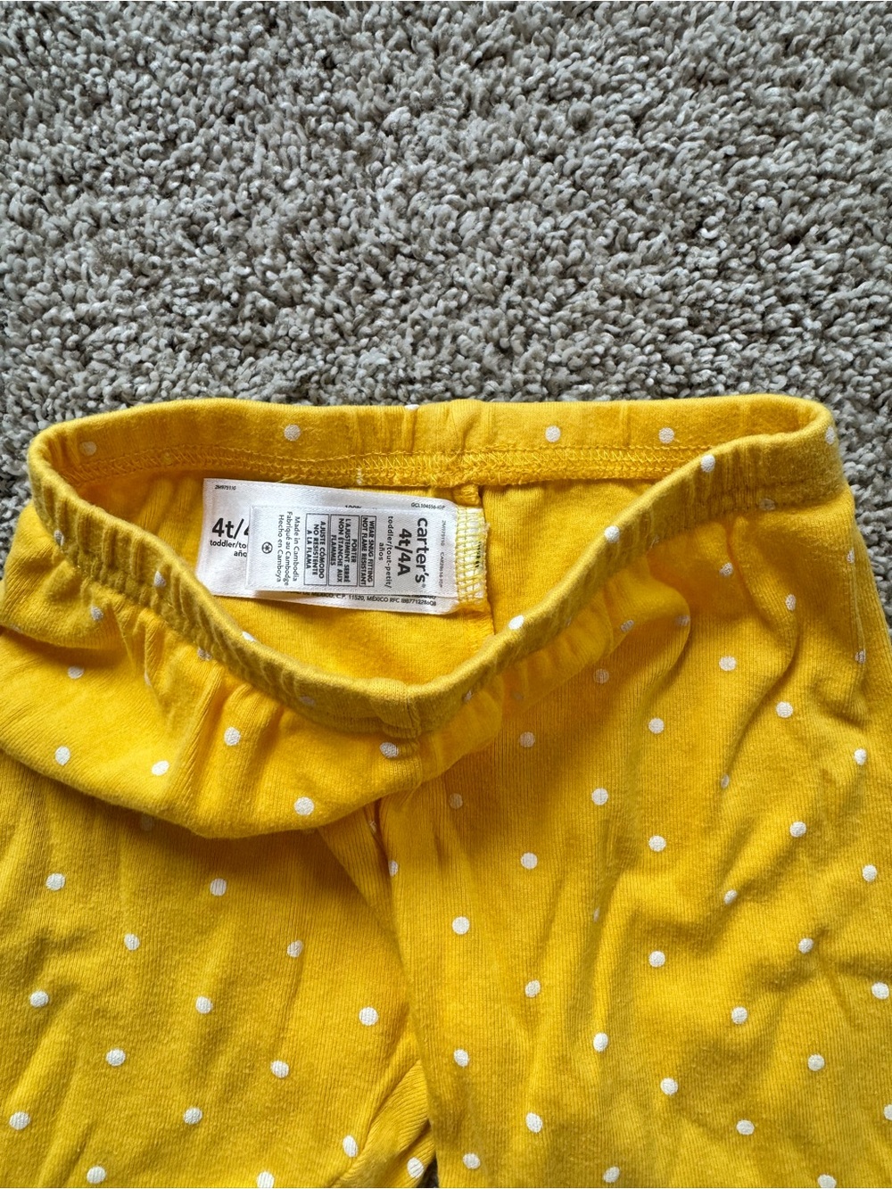 Carter’s Girls Pajama set 4 piece bundle pants, short Sunflower Giraffe Size 4T - Picture 8 of 11
